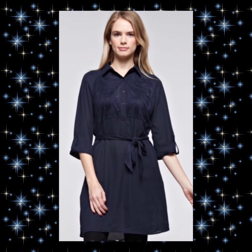 ‼️🆑 CLEARANCE LOWEST Suede Button Down Tunic